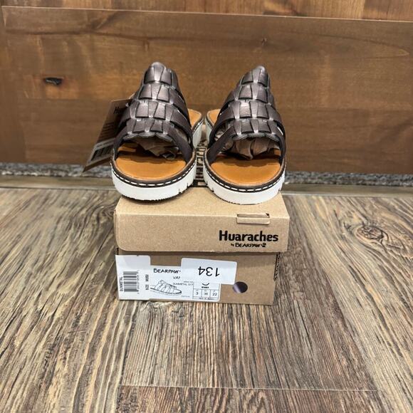 Bearpaw Huaraches Vanessa sandals size 5,EU 36 Gunmetal - Picture 5 of 7